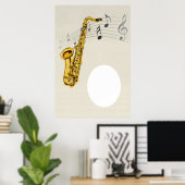 Saxophone Poster Custom ポスター (ホームオフィス)