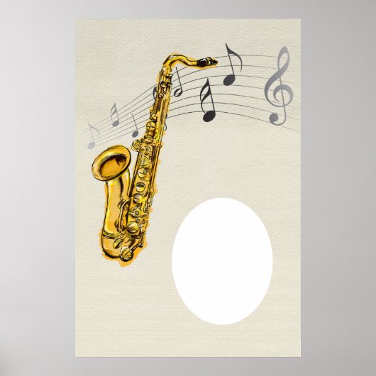 Saxophone Poster Custom ポスター (正面)