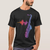 Saxophone Reeds Sound Frequency Saxophonist Mouthp Tシャツ (正面)