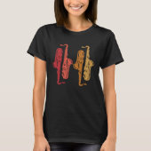 Saxophone Saxaphone Player Music Jazz Tenor Tシャツ (正面)