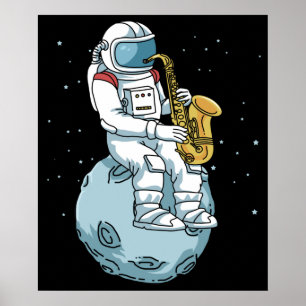 Saxophone Saxophonist Gifts Jazz Music Saxophone ポスター