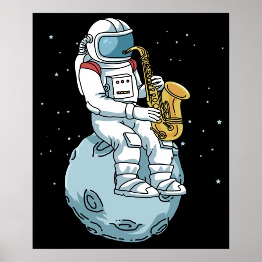 Saxophone Saxophonist Gifts Jazz Music Saxophone ポスター (正面)