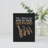 Saxophone Types ポストカード (スタンド正面)