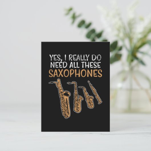Saxophone Types ポストカード (スタンド正面)