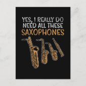 Saxophone Types ポストカード (正面)