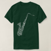 Saxophonist Jazz Music Saxophone Tシャツ (デザイン正面)