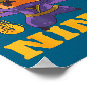 Saxophonist Ninja Saxophone Smile ポスター (角)