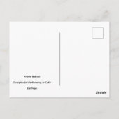 Saxophonist Performing in Cafe,  ポストカード (裏面)