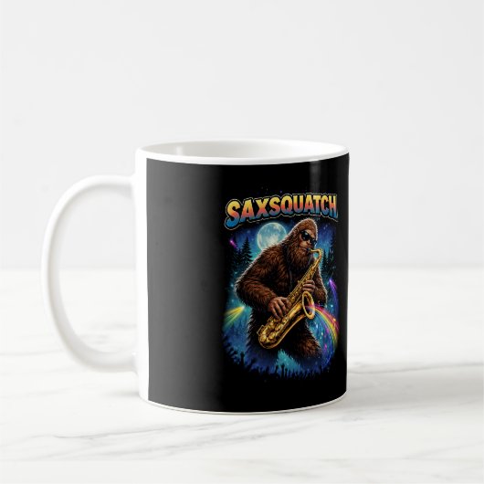 Saxsquatch コーヒーマグカップ (左)