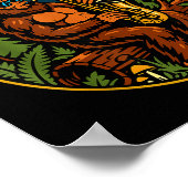 Saxsquatch Bigfoot Saxophone Player Jazz Music Hum ポスター (角)