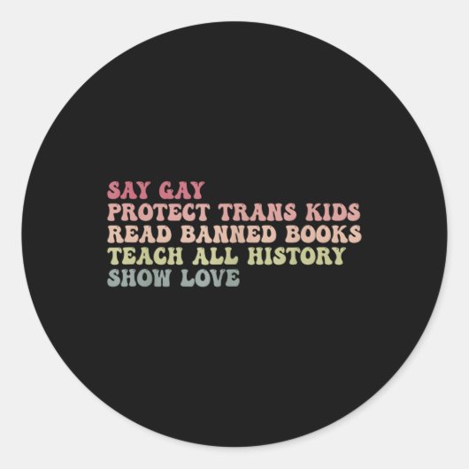 Sayゲイス保護ト読ル禁止本教えHist ラウンドシール (正面)