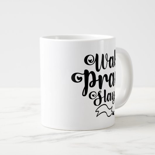 Say専門祈マグの仕やる気を起こさせる事 ジャンボコーヒーマグカップ (正面右)