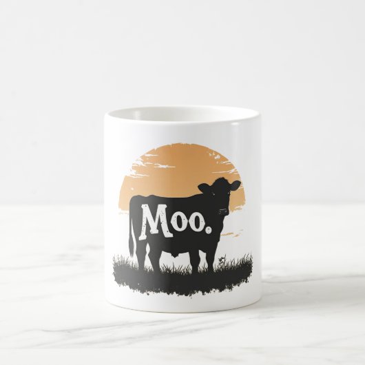 Say —モーかわいい牛のシルエット コーヒーマグカップ (中央)