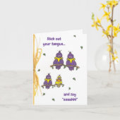 Say Aaah - Dufus Birds Get Well Card カード (黄色い花)