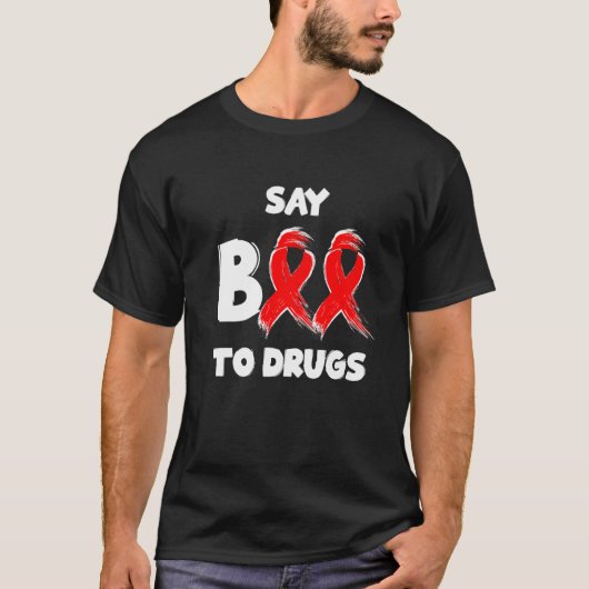 Say BOO To Drugs 2022 National Red Ribbon Week Tシャツ (正面)