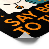 Say Boo To The Flu Nurse Halloween Vaccine Ghost C ポスター (角)