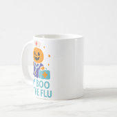 Say Boo To The Flu Nurse Halloween Vaccine Pumpkin コーヒーマグカップ (正面左)