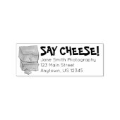 SAY CHEESEチェダーウェッジフォトグラファーのアドレス ラバースタンプ (インプリント)