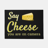 Say Cheese - おもしろい引用文 ドアマット (正面)