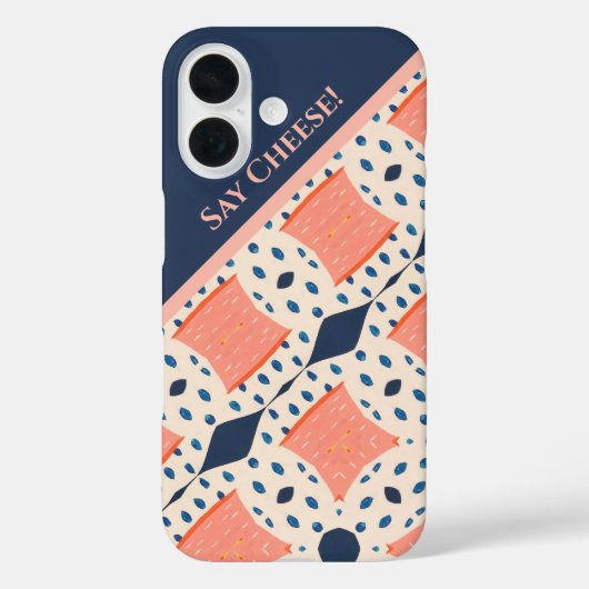 "Say Cheese"おもしろい&パタオーガニックーン Case-Mate iPhoneケース (裏面)