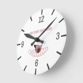 Say Cheese!カスタマイズおもしろい可能 ラウンド壁時計 (傾斜)