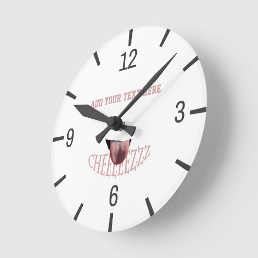 Say Cheese!カスタマイズおもしろい可能 ラウンド壁時計 (傾斜)