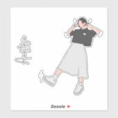 「Say Cheese」美少女カスタマイズ可能 シール (シート)