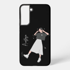 「Say Cheese」美少女カスタマイズ可能 Samsung Galaxy S22+ケース