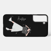 「Say Cheese」美少女カスタマイズ可能 Samsung Galaxyケース (裏面横)