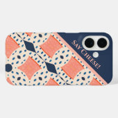 "Say Cheese" 面白くて個性的なオーガニックパターン Case-Mate iPhoneケース (裏面 (横))