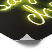 "SAY CHEESE"黄色いネオンの光標識 ポスター (角)