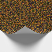 Say Cheese And Macaroni Cheesy Orange On Black Art ラッピングペーパー (角)