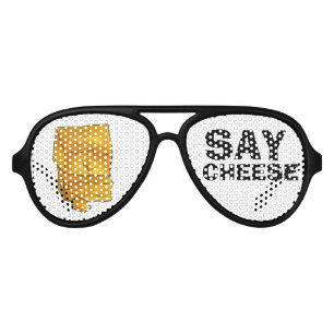 SAY CHEESE Cheddarおもしろいフォトブースパーティーシェード アビエーターサングラス