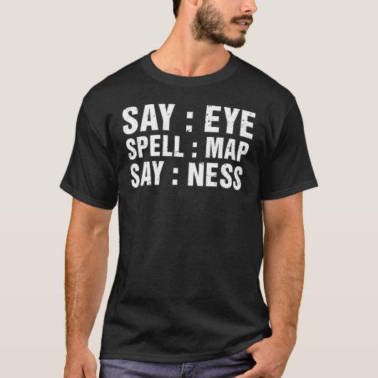『Say Eye Spell Map』 Tシャツ (正面)