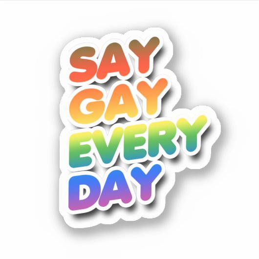 Say Gay Every Day シール (正面)