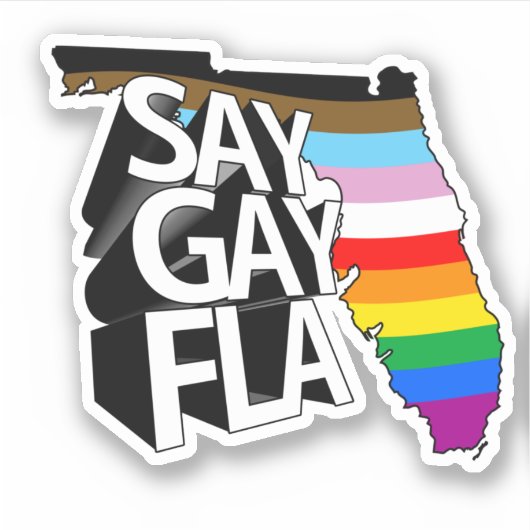 SAY GAY FLA シール (正面)