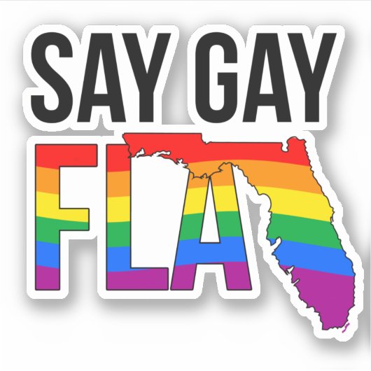 SAY GAY FLA シール (正面)