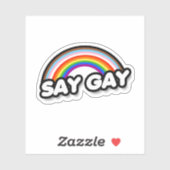 Say Gay - Inclusive Rainbow シール (シート)