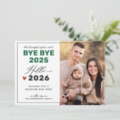 Say Good to 2024 Welcome 2025写真モダン シーズンカード (スタンド正面)