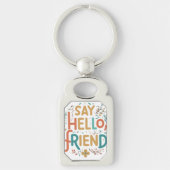 Say Hello, Friend - Rectangle Keychain キーホルダー (正面)