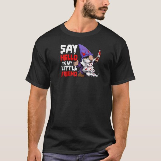 Say Hello To My Little Friend Men Halloween Day Ce Tシャツ (正面)