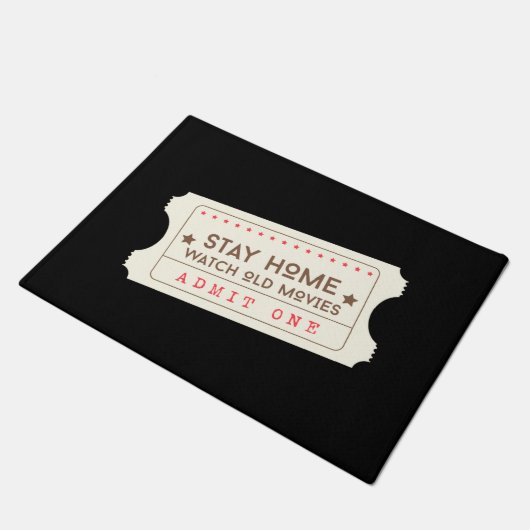 Say Home -古い映画/劇場チケット ドアマット (アングル)