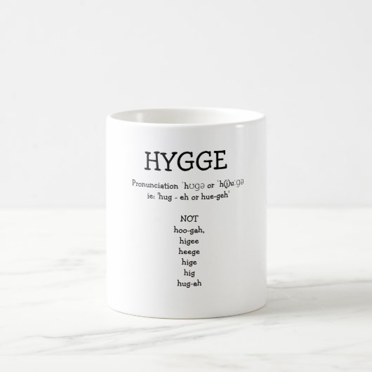SAY HYGGEの発音おもしろいカスタム法 コーヒーマグカップ (中央)