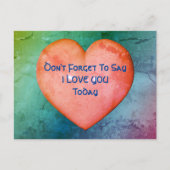 Say I Love You Pinkハート ポストカード (正面)