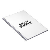 Say it Simply Minimalist Premium Notebook ノートブック (右側)
