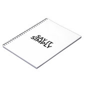 Say it Simply Minimalist Premium Notebook ノートブック (左側)