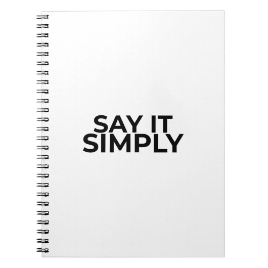 Say it Simply Minimalist Premium Notebook ノートブック (正面)