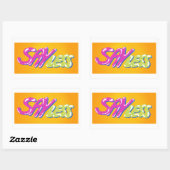 Say Less Rectangularステッカー 長方形シール (シート)