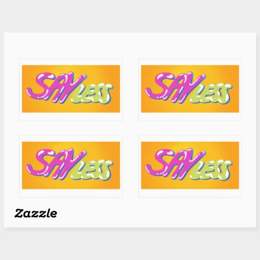 Say Less Rectangularステッカー 長方形シール (シート)