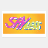 Say Less Rectangularステッカー 長方形シール (正面)